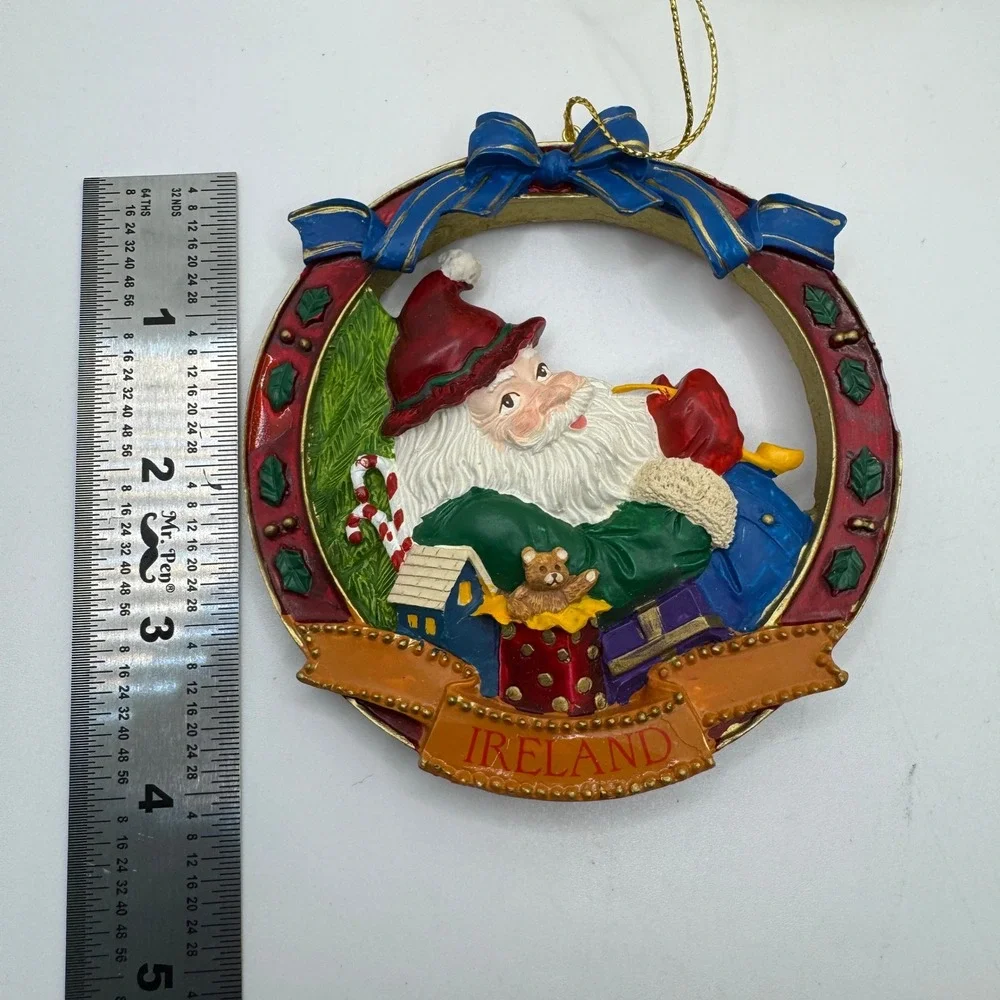 Russ Berrie Ireland Santa‎ Around the World Ornament - Ireland Christmas Holiday